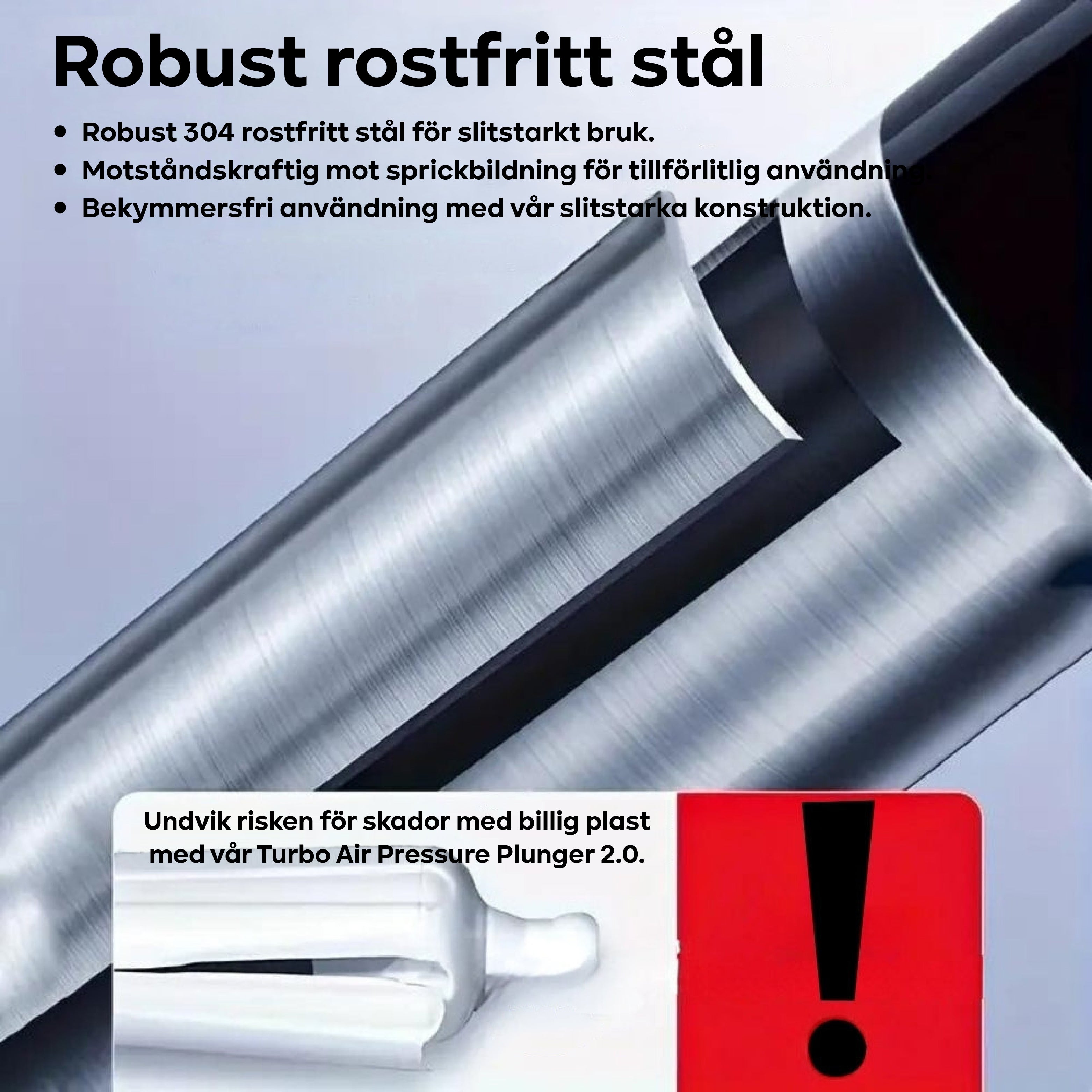 Förbättrade Turbo Air Pressure Plunger 2.0™ - Rensar alla stopp i avloppet!