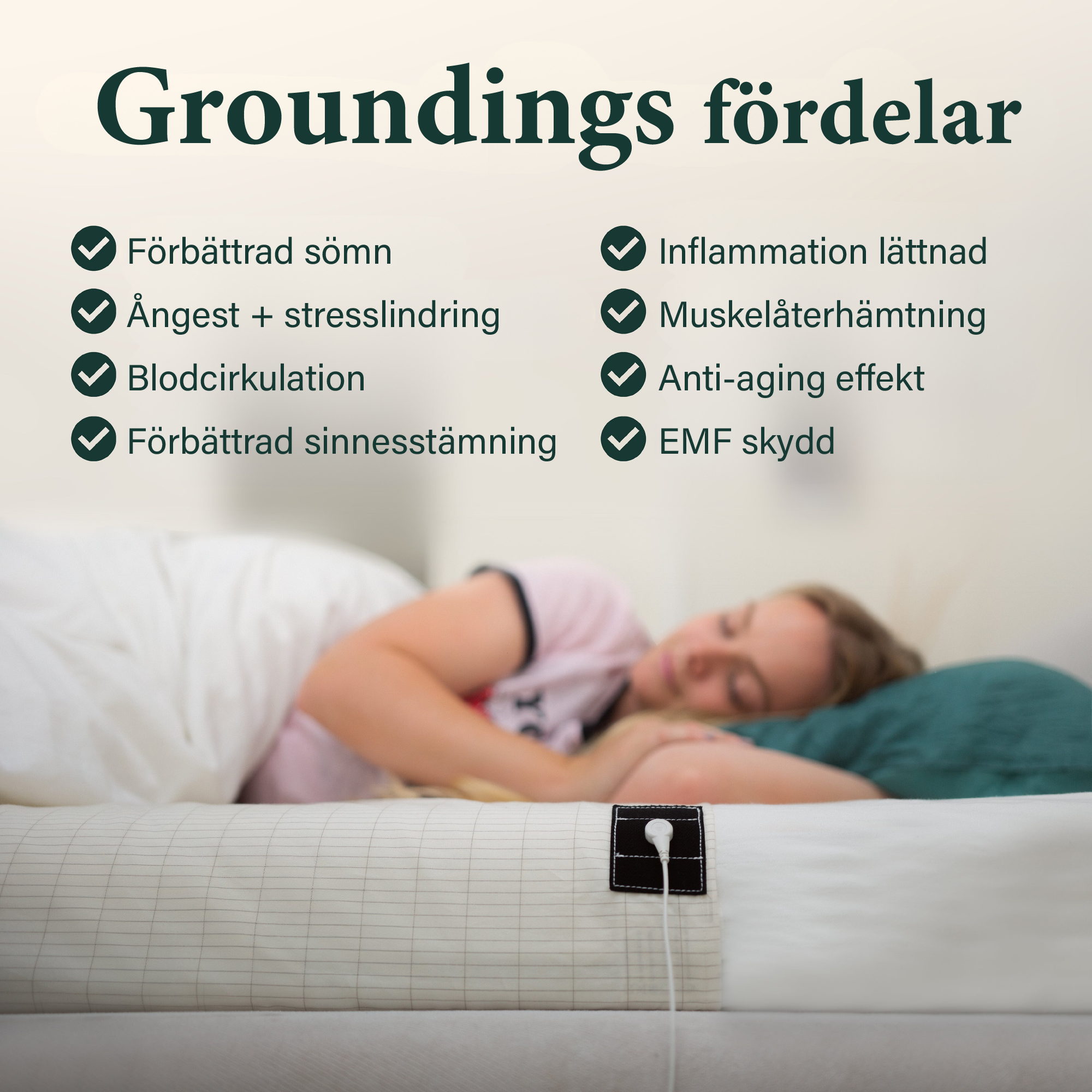 PureGrounding® jordande lakan