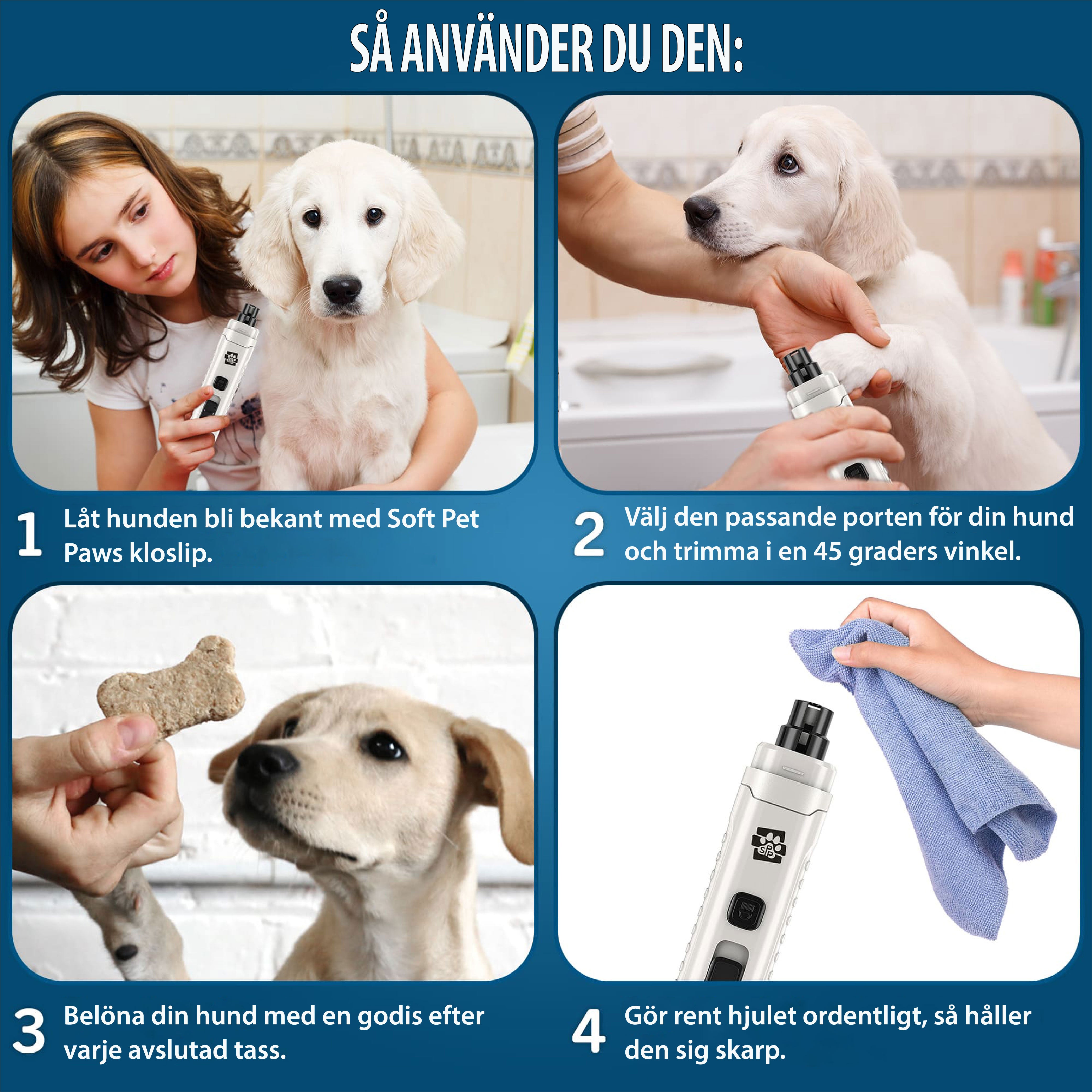 Soft Pet Paws™ v2 - Upgraderad proffessionell hundkloslip